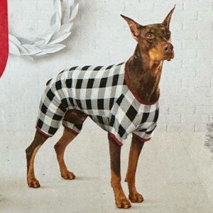 Wondershop Pet Pajamas - One set of Black and White Buffalo Plaid XL